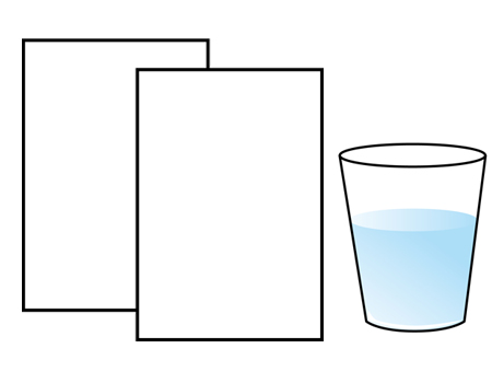 紙と水のイメージ
